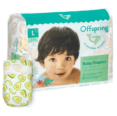 Подгузники L 9-13 кг 36 шт Авокадо Offspring
